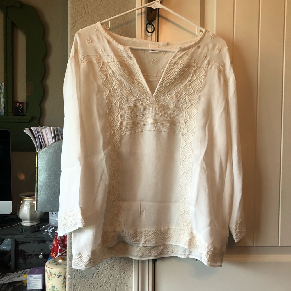 White embroidered tunic
